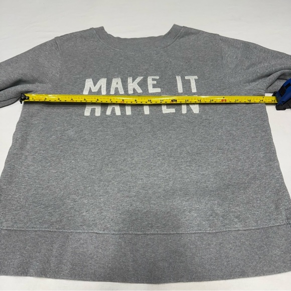 Anthropologie Gray 'Make It Happen' Sweatshirt - Picture 4 of 7